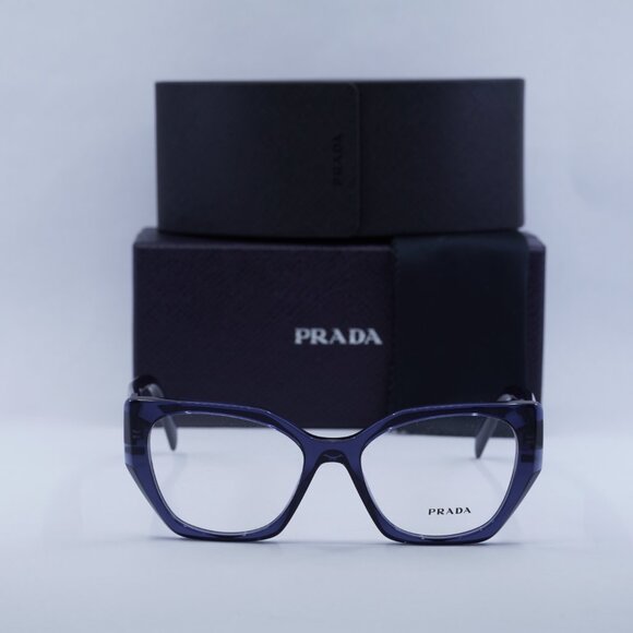 Final Price! Prada PR18WV 08Q1O1 52mm Blue Eyeglasses - Picture 2 of 10